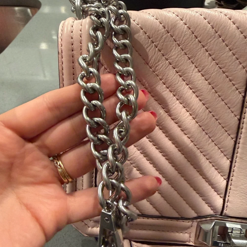 Rebecca Minkoff Pink Quilted Chain Shoulder Bag